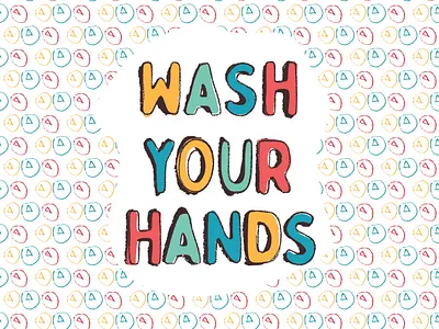 Wash your hands awareness corona virus coronavirus covid 19 covid19 cute coronas illustration mixed media schneckicreative simple