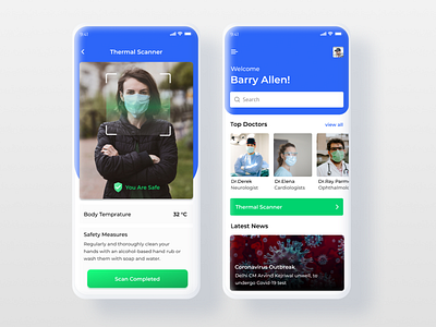 Thermal Scanner Concept App UI app design ui ux