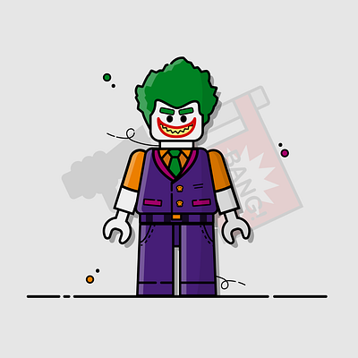 The joker - Lego flat illustration flat vector illustration the joker vector