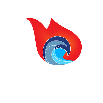 Fire and Water Logo branding design icon illustration illustrator logo