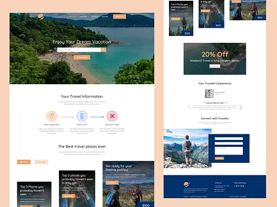Travel Landing Page air beach clean design clean ui creative creative design creative design cruise desert destination egypt interface landing landing page layout minimal sand travel travel agency typography ui ui design ux vacation webdesign