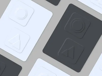 Neumorphic Icons adobexd dailyui icons neumorphic uiux