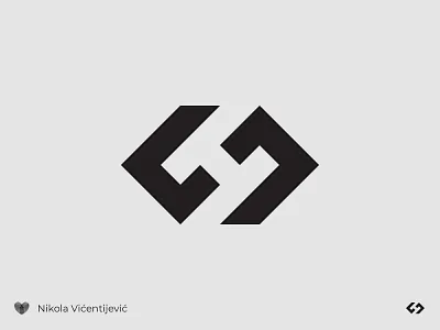 Hirekit final black and white blue logo bracket design helvetica icon logo logos negative space logo negativespace programming symbol