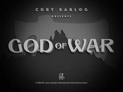 "God Of War Noire" - Title Card Concept 1930s design film game god of war logo playstation title title card title screen video