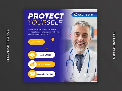 Dynamic coronavirus social media banner design Premium Psd