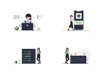 Product Feature Infographics ai artificialintelligence branding calls character colors flat graphic graphicdesign illustration infographic interaction design interview job lady minimal product design reports ux design vector