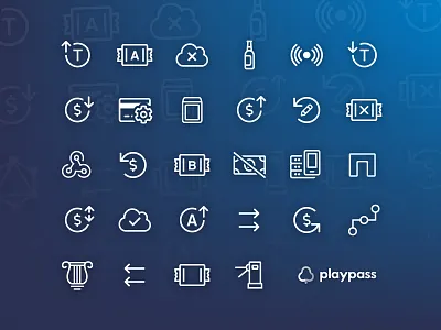 PlayPass custom FA icons font awesome icon iconography ui