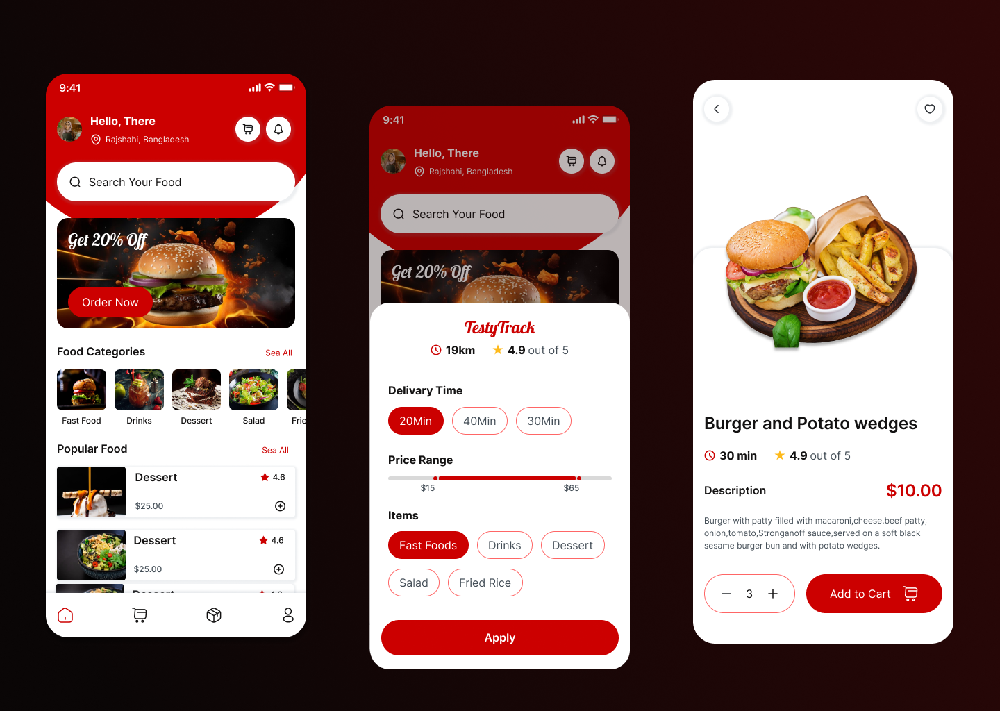 Food Delivery App design typography ui