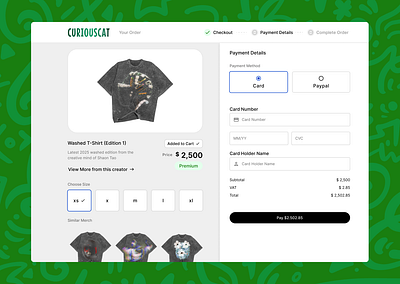 #DailyUI - Credit Card Checkout credit card checkout daily ui ui web