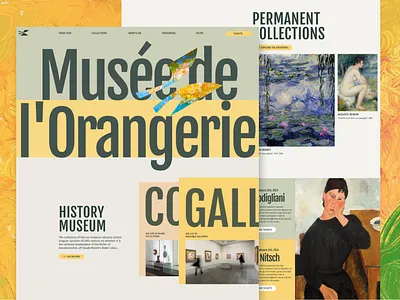 Re-design Musée de l'Orangerie art museum re design ui ux web website