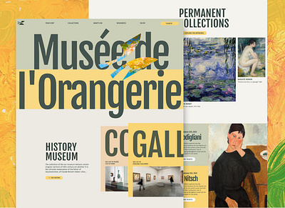 Re-design Musée de l'Orangerie art museum re design ui ux web website