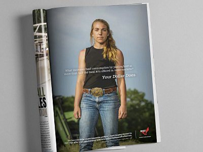 Your Dollar Does agriculture beef campaign print print ad