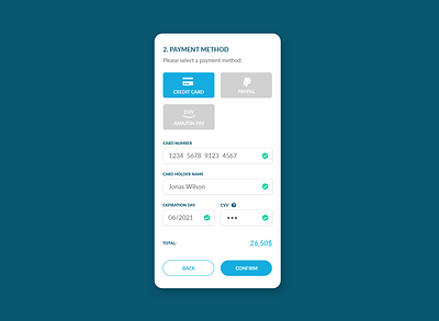 Daily UI 002 - Credit Card Checkout app dailyui design ui