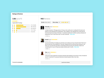 Project Redo #14 - Book Depository - Ratings books clean design flat ratings reviews simple ui