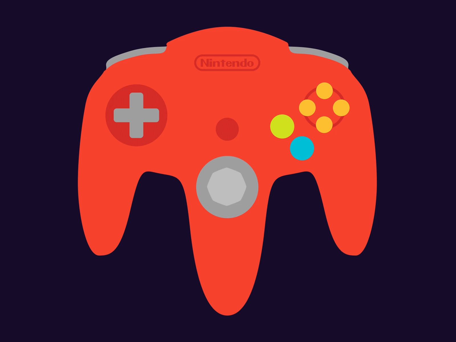 Nintendo 64 Gamepad animation gamepad motion motion design nintendo nintendo 64 vector