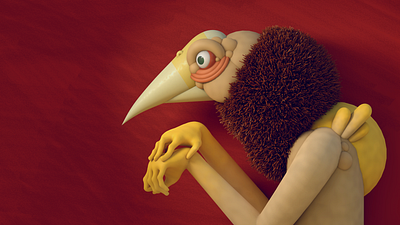Portrait 2020 3d 3d illustration bird character character design cinema 4d diligence studio fur hands illustration portrait render stuart wade