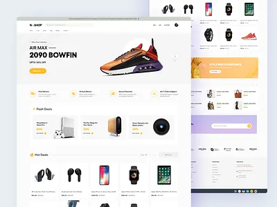 E-Commerce - Landing Page branding cart clean clean ui concept design design ecommerce interface landing page minimal online shop online shopping online store product design ui uiux ux web design webdesign website