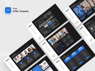 Creative Agency agency website app branding clean concept creative design design dribbble dribbble best shot flat free html template free psd freebie illustration landingpage minimal