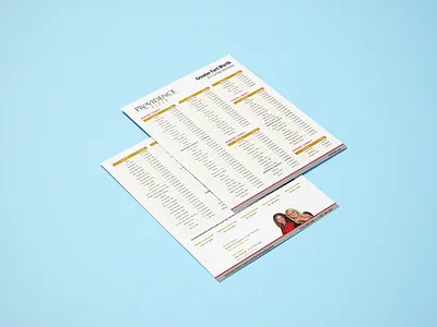 Tax Rate Handout - PRT composition design graphic design indesign marketing collateral print sales collateral