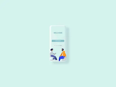 welcome Page home page illustraion mobile ui ui ux ux welcome page