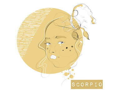 Scorpio sign book illustration illustration