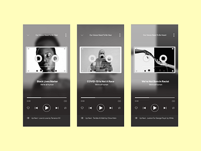 Music Player App 80s allhumanlivesmatter app application blacklivesmatter daily 100 challenge dailyui design mobile music ui ux