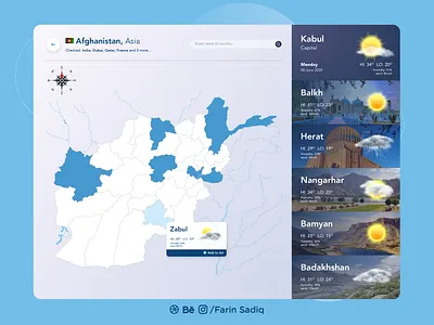 Weather UI Design afghanistan uidesign uxdesign weather app
