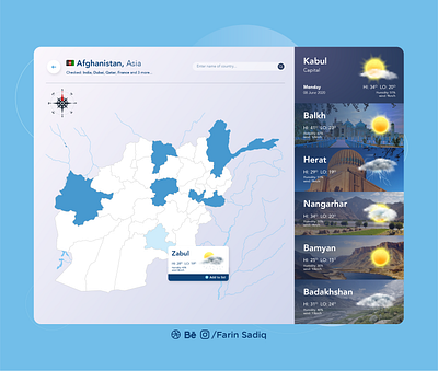 Weather UI Design afghanistan uidesign uxdesign weather app