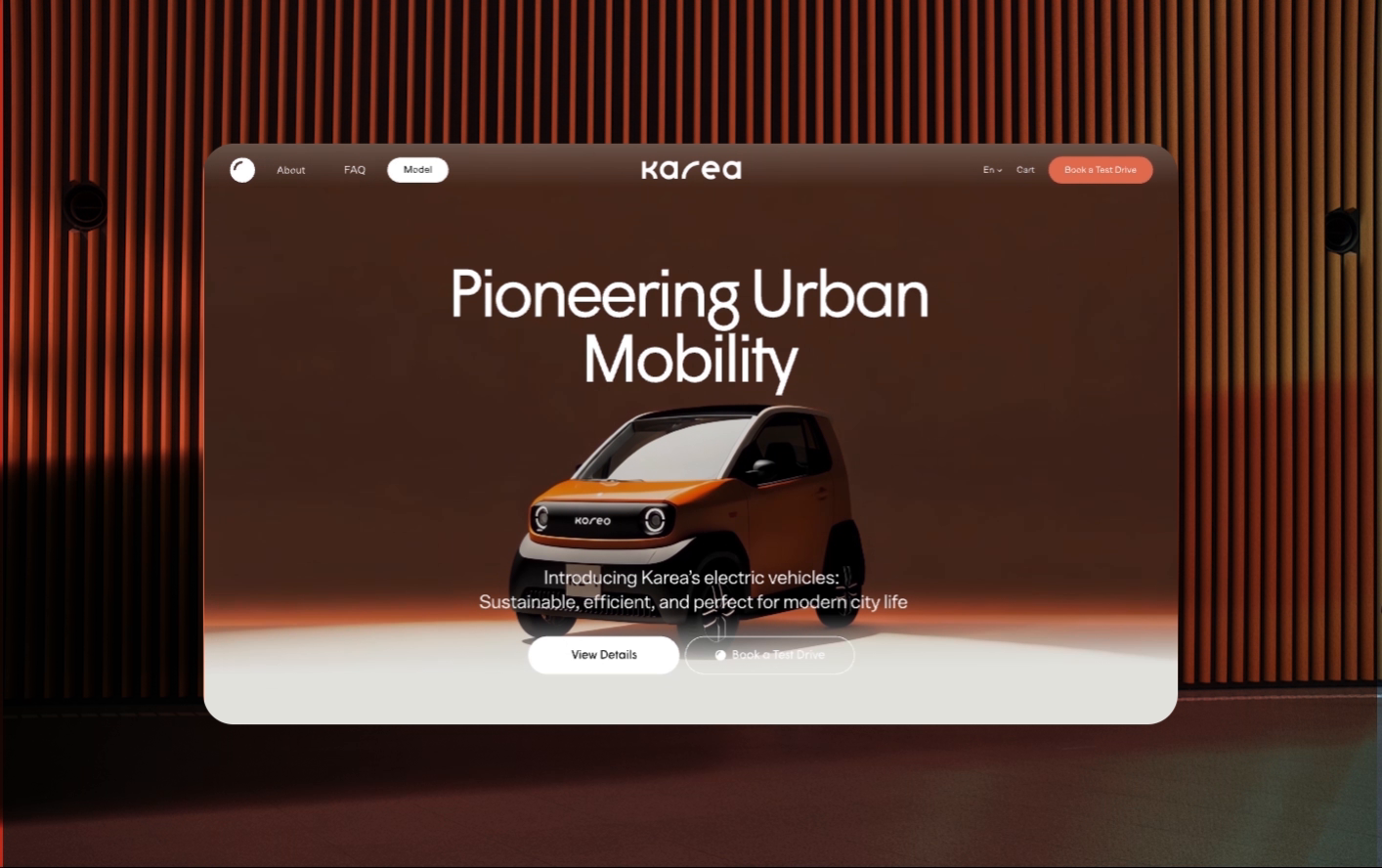 Example of The Eco-Vehicle City Car Website Project Pre-Loader