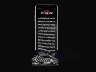 Long Scroll iPhone Blackletter Font Preview blackletter breakup calligraffiti calligraphy code fraktur iphone letterhythm lettering mockup presentation preview previews