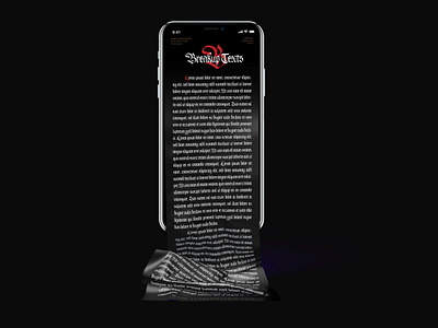 Long Scroll iPhone Blackletter Font Preview blackletter breakup calligraffiti calligraphy code fraktur iphone letterhythm lettering mockup presentation preview previews