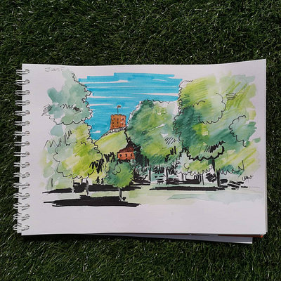 Vilnius. Skech illustration sketch story storybook