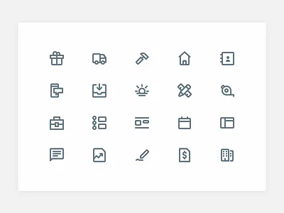 Jobber Icons icon icon set iconography minimal product design