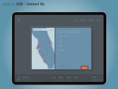 Daily UI 028 | Contact Us 028 contact us daily 100 challenge daily ui dailyui dailyuichallenge ipad