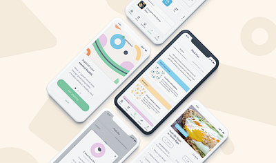 Tastespace app colorful design flat food illustration minimal mobile ui ux