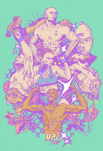 Gladiators (2020) art creative design illustration mma ufc