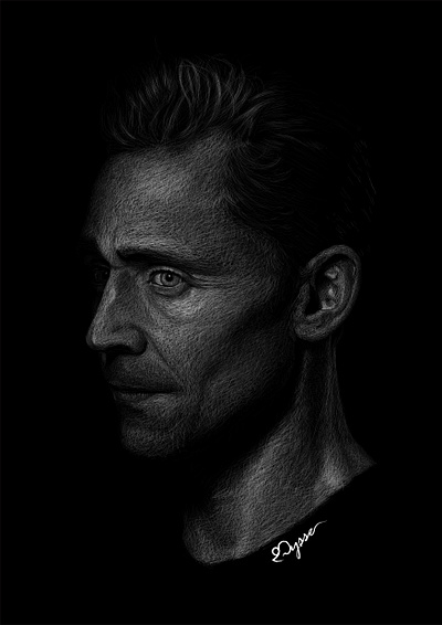 Tom Hiddleston Line Art Vector Portrait black and white crosshatching digital illustration digital sketch digitalart illustration lineart realistic realistic drawing tomhiddleston vector vector illustration vectorart