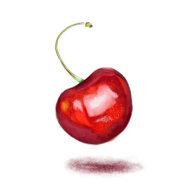 Just a cherry cherry fruit illustration procreate