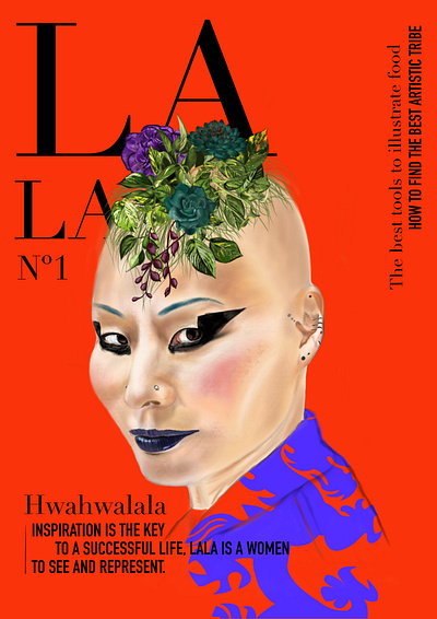 LALA cover cover face fashion illustration magazine portrait procreate woman