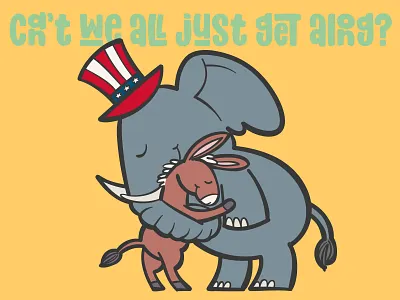 Can’t We All Just Get Along? illustration vector