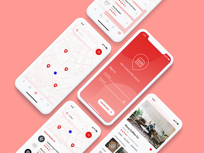 Locals Only app design concept app figma map app ui ui ux ui design