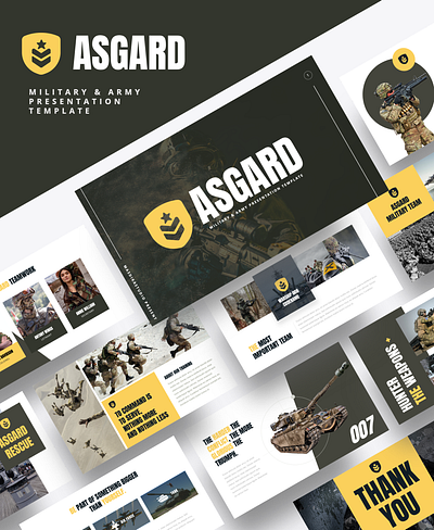 ASGARD – Military & Army Powerpoint Template armed army battle combat force green gun military patriot patriotic people power soldier uniform us veteran war warfare warrior weapon