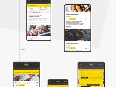 Design System for Bakery Website adobe xd bakery branding cards components design system graphic design icon design logo style guide typogaphy