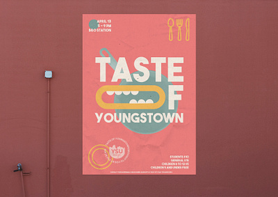 Taste of Youngstown Flyer branding design event event branding event flyer events flier flyer flyer artwork flyer design flyers food event illustration logo poster poster art poster design posters