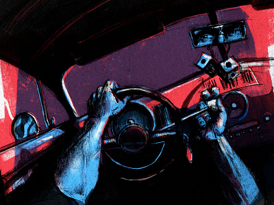 Impatient Illustration car comic fast ford hot rod hotrod illustration illustrator poster sketch wip
