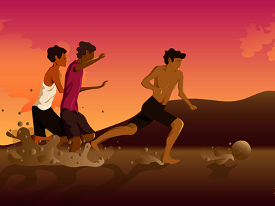 Mocking sprints football soccer vector