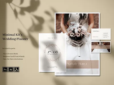 Minimal Wedding Photography Kits business card elegant flyer invitation kit luxury minimal minimalist modern photography print template professional simple template wedding