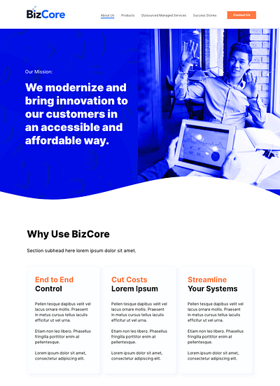 BizCore Website Design branding daily design digital design graphic designer illustration illustrations illustrator typography uiux visual design web web design web designer website