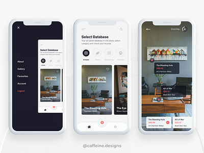 Artificial Lens ai app appdesign artificialintelligence clean clean ui design minimal mobile mobileapp mockup mockup design mockups modern neumorphism smart uidesign uiux uxdesign uxui