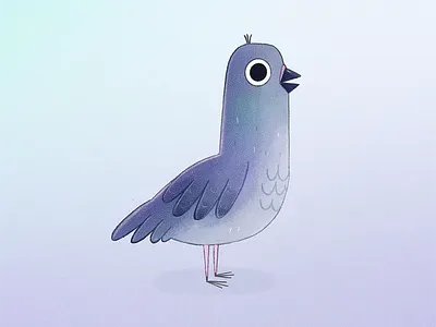 Pigeon character concept 2d bird cartoon cartoon character cartoon illustration character characterdesign colour cute illustration illustrator piegon procreate